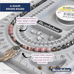 Beadalon Bracelet Bead Boards for Jewelry Making – Flocked, Anti-Roll Bead Tray with Cover – Ideal Jewelry Design Tool for Crafters, DIYers, Bracelet Making – Measurements in Inches & cm