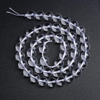 10MM 38PCS Natural Clear White Crystal Quartz Gemstone 3A Grade Round Loose Beads for Jewelry Making DIY Bracelet 1 Strand 15''
