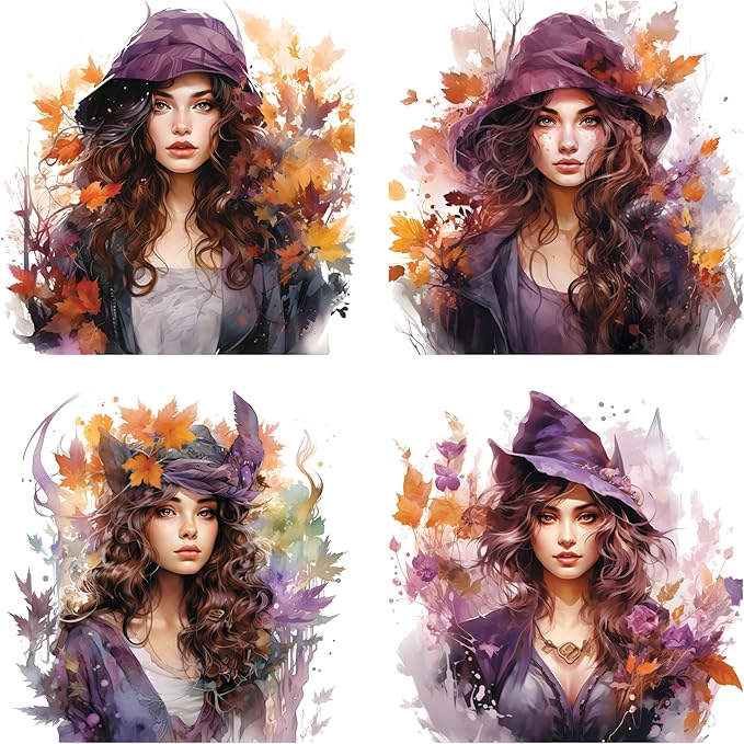 XERE 80 Pcs Mythic Enchantress Women Portraits Scrapbook Stickers Set for Scrapbooking and Journaling Notebooks, Junk Journal Supplies, Sketchbook, Bookmark Making Sticker