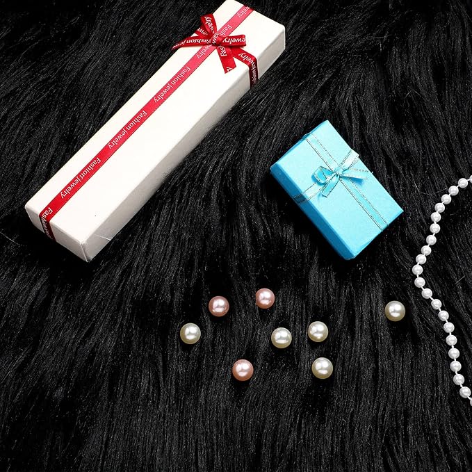 Tatuo 60 x 18 Inch Black Faux Fur Fabric Halloween Fluffy Fuzzy Craft Fake Fur Cuts Shaggy Synthetic Plush Patch Sewing DIY Winter Christmas Costume Gnome Beard Miniature Dolls Rugs Mats Gift