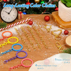 Christmas DIYJewelry Making Set 364 Pieces – Includes 156 Charms, 150 Jump Rings, 25 Extender Chains, 20 Keychains, 10 Crimp Tubes, 3-Inch Beading Wire, Support Ring & Jewelry Pliers(for parents)