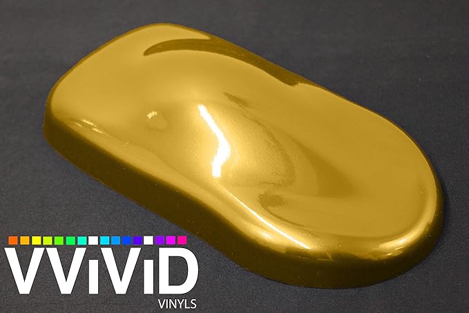 VViViD High Gloss Finish Adhesive Craft 12" x 60" Vinyl Roll Bundle with 12" x 12" Oracal Transfer Paper (2 Items)(Space Pearl Metallic Gold)