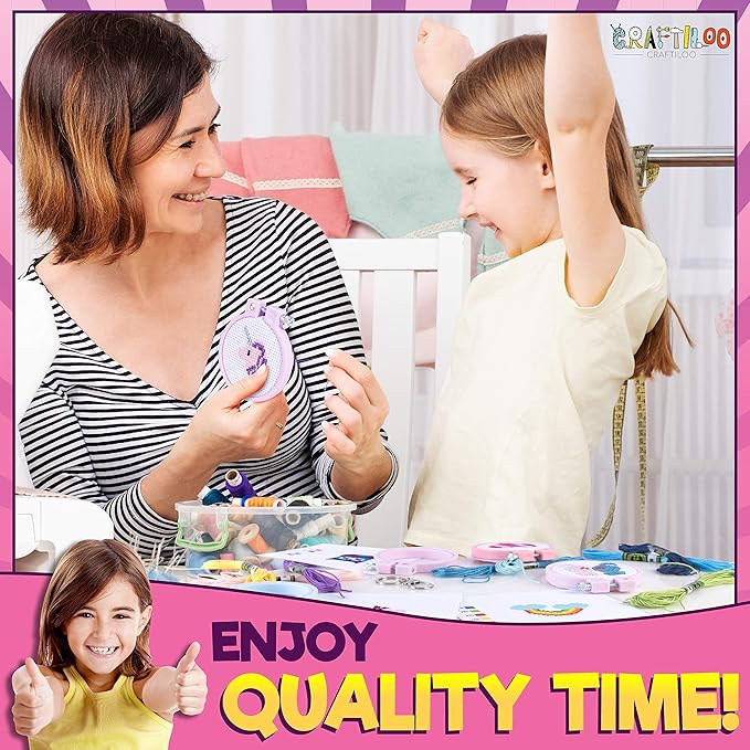 Cross Stitch Kits For Beginners. 5 Stamped Cross Stitch Kits for Kids.Needlepoint Kits For Beginners. Embroidery Kit For Kids. Crossstitch Kit For Beginners. Girls cross stitch kit Backpack Charms