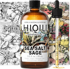 HIQILI Sea Salt Sage Fragrance Oil for Diffuser Use, Candle Making Scents, Soap Making Supplies, Car/Hotel Collection Diffuser Oil - 5.07 Fl Oz
