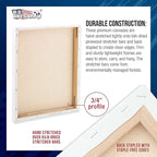 U.S. Art Supply 30 x 30 inch Stretched Canvas 12-Ounce Triple Primed, 6-Pack - Professional Artist Quality White Blank 3/4" Profile, 100% Cotton, Heavy-Weight Gesso - Acrylic Pouring, Oil Painting