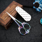 Small Embroidery Scissors with Cover -Cute and Comfortable handles with Sturdy and Sharp Tips for Precise Cutting, Sewing and Craft Supplies Kit