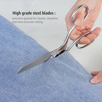 Professional Stainless Steel Fabric Scissors, 8-Inch Heavy Duty MultiPurpose Tailor Sewing Scissors for Fabric Cutting, Leather, Craft, Sharp Precision Shears Blades, Ergonomic Comfort Grip