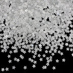 10 Grams 5mm/0.2" Glitter Silver Tiny Star Sew on Sequins Mini Hollow Star Sequins Embroidery Small Sequin with Holes DIY Loose Sequin for Sewing Dolls Jewelry Making Crafts