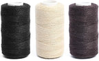 Ryalan UV Resistant High Strength Polyester Thread for Upholstery, Drapery, Beading, Purses, Leather, Hair Weave Bundles, Hair Extensions, Wig DIY Project 3 Rolls (3 Thread Black, Brown, Blonde)