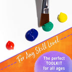 Crafts 4 All Acrylic Paint Brushes - Pack of 12 Professional, Wide and Fine Tip, Nylon Hair Artist Paintbrushes - Paintbrush Bulk Set for Watercolor, Canvas, Craft, Detail & Oil Painting