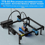 TTS-55 PRO 5500mW Laser Engraver Machine Laser Cutter Laser Cutting Engraving Tool for Wood Metal Aluminum Glass Leather (Black)