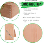 U.S. Art Supply Newport Large Adjustable Wood Desktop Easel - Premium Beechwood Tabletop Drawing Easel with Storage, Paint Palette, Portable Easels for Painting, Drawing, Sketchbox