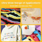 New brothread Mega Kit 150 Colors Compatible with Brother & Janome Polyester Embroidery Machine Thread 40WT 500M/550YD Compatible with Brother Babylock Janome Singer Pfaff Husqvarna Bernina Machines