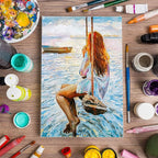 FIXSMITH 21 Pack Stretched Canvases, Multi Pack - 4x4, 5x7, 8x10, 9x12, 11x14, Round Canvas 12x12, 8x8 (3 of Each), 100% Cotton, Primed Canvases for Acrylic, Oil, Wet or Dry Art Media