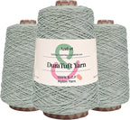 And-et DuraTuft Yarn 45 Vibrant Colors Tufting Nylon Yarn Pack - Ideal for Crochet, Craft Projects -100% B.C.F. - 3 Cones x 1.66lbs -180yards -Perfect for Rug Weaving and Knitting (42 Light Grey)