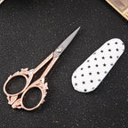 Rose Gold Crochet Scissors Kit with Cover - Comfortable Handles, Sharp Tips - Precision Scissors for Crafting, Sewing,embroidery