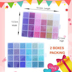 LEECOON 15800+pcs Size 8/0, 3mm Glass Seed Beads for Bracelet Jewelry Making, Small Beads 48 Colors Assortments Kit for Making Necklace Earring with Alphabet Beads Charms Pendants