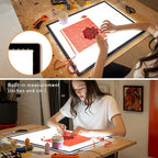 Daylight Wafer 3 Light Pad (A2+) Dimmable with Memory Function, Perfect for Tracing, Sketching, Scrapbooking and Other Craft Projects,18X23.5 inches, Black