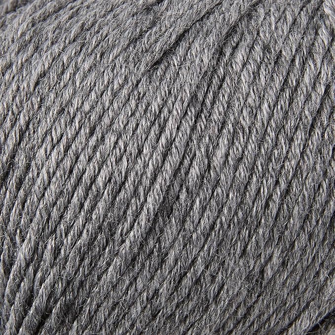 2 Balls Merino Wool Yarn, 12-Ply Luxurious and Soft Yarn for Hand Knitting & Crocheting, 1.76 OZ/50g, 120 yds/110 Meters(Dark Gray,2Balls)