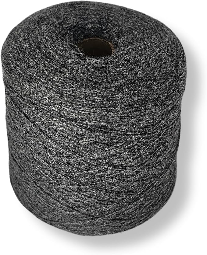 100% Baby Alpaca Yarn for Knitting & Crocheting - 1 Yarn Cone of Premium Yarn DK - Lightweight, Hypoallergenic & Thermal Peru Made - Ideal for Delicate Projects (N042 - Anthracite Grey)