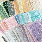 156 Sheets Textured Paper and Mesh Fabric Kit，6 Pack Scrap Book Paper with 5 Buttons for Scrapbook Embellishments,Mixed