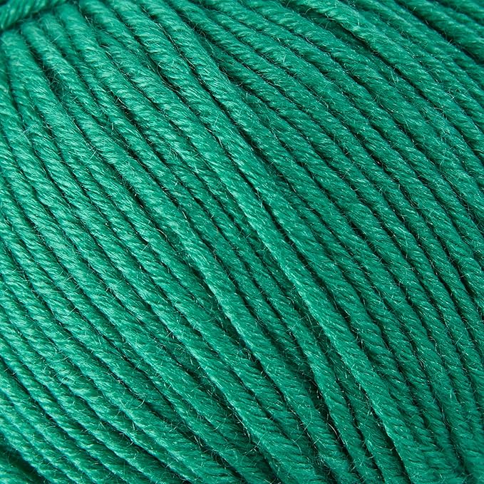 6 Balls Merino Wool Yarn, 12-Ply Luxurious and Soft Yarn for Hand Knitting & Crocheting, 1.76 OZ/50g, 120 yds/110 Meters(Green,6Balls)