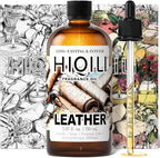 HIQILI Leather Fragrance Oil, Men's Scent, for Car Air Freshener Use, Soap, Candle, and Long-Lasting Perfume Making - 5.07 Fl Oz