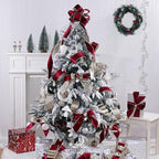 Burgundy Velvet Wired Ribbon with Glitter Back 2.5 Inch Burgundy and Gold Christmas Ribbon Wired Ribbon for Christmas Tree, Gift Wrapping, Mantel, Wreaths Supplies, Topper Bows (10 Yards)