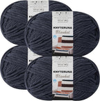 #6 Super Bulky Blanket Yarn for Crocheting - 4 Skeins(Each 10.5oz/300g, 220yds/201m), Chunky Chenille Thick Plush Big Soft Yarn for Crocheting Knitting Blankets, Charcoal Grey