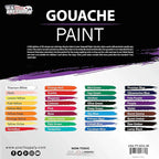 U.S. Art Supply Professional 36-Color Gouache Paint Set in Large 18ml Tubes & Color Mixing Wheel - Gouache Paint Tubes for Artists, Students, Beginners
