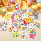 AUGSUN 36pcs Easter Iron On Patches Chicken Bunny Carrot Egg Basket Candy Embroidered Sew Applique Repair Patch DIY Crafts for Clothing Jacket Jeans Pants Dress Backpack Hat Decorations