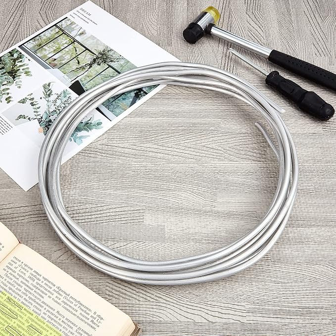 Pelopy Aluminum Wire 1/4 Inch Diameter Metal Wire 20 ft Armature Bendable Armature for Sculpting Dolls Floral Jewelry Making Weaving DIY Crafts, Silver