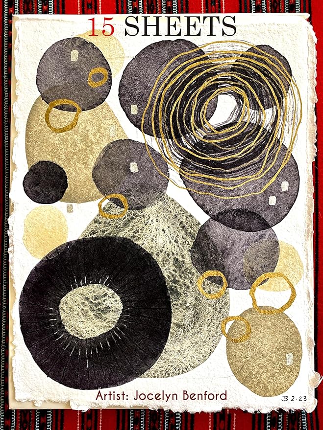 Wanderings Thick Handmade Watercolor Paper with Deckled Edge A5-5.8x8.3-500GSM Premium Ivory Cold-Pressed Textured Mixed Media Paper Made with Recycled Cotton - 15 Loose Leaf Sheets