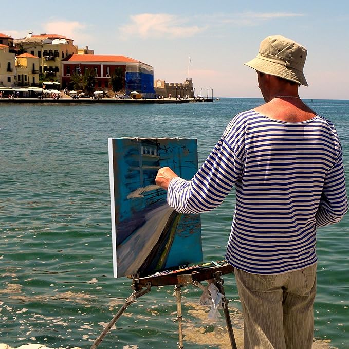 FIXSMITH Stretched Canvas for Painting- 10 Pack Multisize 4x4,5x7,8x10,9x12,11x14 (2 of Each),100% Cotton,Primed,for Acrylic,Oil,Other Wet or Dry Art Media,for Artists,Kids,Beginners and More.