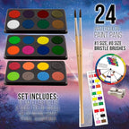 U.S. Art Supply 162-Piece Mega Wood Box Artist Kit with Painting, Drawing & Art Supplies for Adults - 24 Each (Watercolors, Oil Pastels, Pencils), 60 Crayons & 2 Brushes - Art Kit for Adults, Gift Set