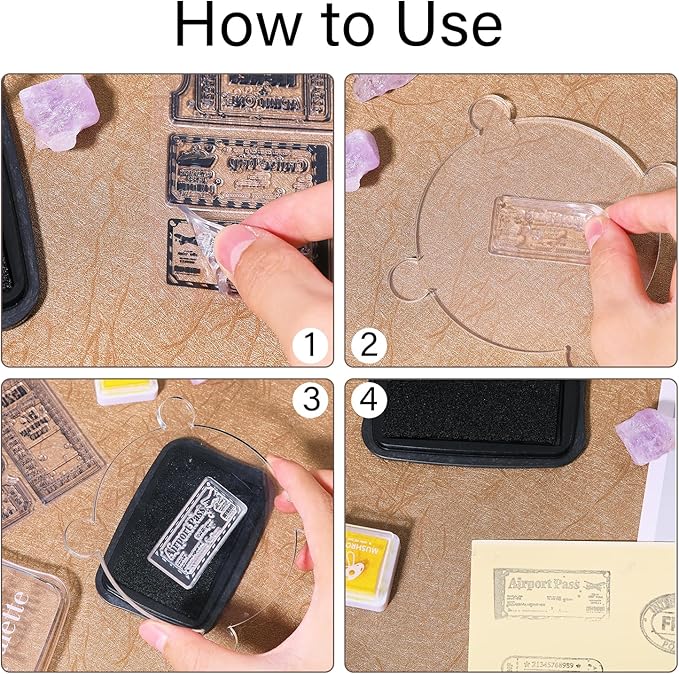 GLOBLELAND Vintage Travel Tickets Clear Stamps for Cards Making Retro Journey Postage Clear Stamp Seals 5.83x8.27inch Transparent Stamps for DIY Scrapbooking Photo Album Journal Home Decoration