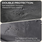 JusArt Art Portfolio Bag, 20x26 Light Weight Portfolio Folder Case with Adjustable Shoulder Strap, Leather Corners, Waterproof Art Bag for Artists and Students for Artwork, Poster, Sketching, Drawing