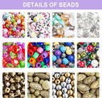 Jewelry Making Kit, 1960 pcs, Supplies Includes Beads, Instructions, Findings, Wire for Bracelet, Necklace, Earrings Making Kit for Adults by Inscraft
