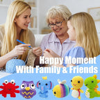 BLZEDIM 6Pcs Crochet Kit for Beginners, 2026 DIY Crochet Animal Kits with Step-by-Step Video Tutorials Beginner Knitting Kit for Adults DIY Stuffed Animals Craft Gift for Starter (Turtle)