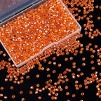 1200PCS 3mm Bicone Crystal Glass Beads for Jewelry Making, Sparkling Mini Beads for Suncatchers, DIY Bracelets & Craft Projects (Orange)