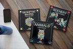 Set of 3 Adult Coloring Books, Animals, Scenery & Mandalas Designs - 120 Unique Images! 8.5 in. x 8.5 in. Pages