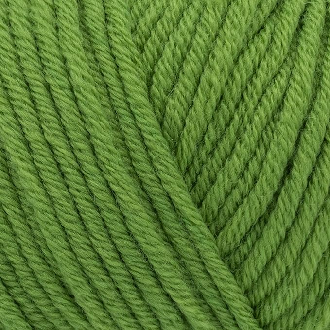 Estako Wool 98 100% Superwash Merino Wool Medium Worsted Weight Soft Knitting and Crochet Yarn 1.76 oz (50gr) 98 yds (90 m) (6371-Green)