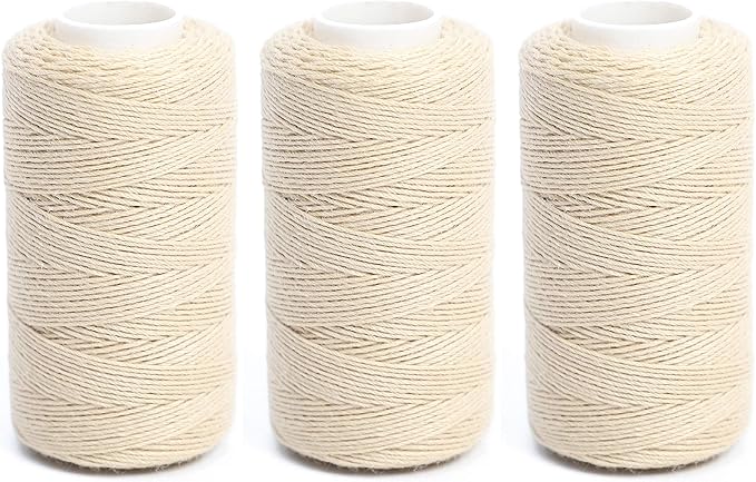 Ryalan UV Resistant High Strength Polyester Thread for Upholstery, Outdoor Market, Drapery, Beading, Purses, Leather, Hair Weave Bundles, Hair Extensions, Wig DIY Project 3 Rolls (3 Thread, Blond)