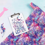 Galaxy Permanent Vinyl Roll- 12 * 8ft Purple Galaxy Permanent Adhesive Vinyl for Mugs Decors Self Adhesive Sticker