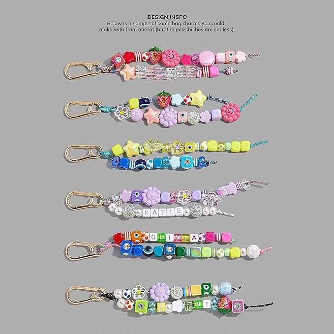 BaubleBar Ultimate DIY Bag Charm Kit | Oprah’s Favorite Things | Great for a Gift, Party, or Family Activity | Keychain Jewelry Making Kit with Beads | DIY Customizable Crafts for All Ages
