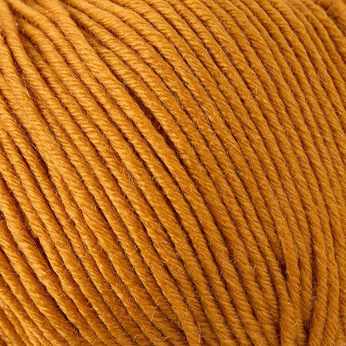 6 Balls Merino Wool Yarn, 12-Ply Luxurious and Soft Yarn for Hand Knitting & Crocheting, 1.76 OZ/50g, 120 yds/110 Meters(Orange,6Balls)