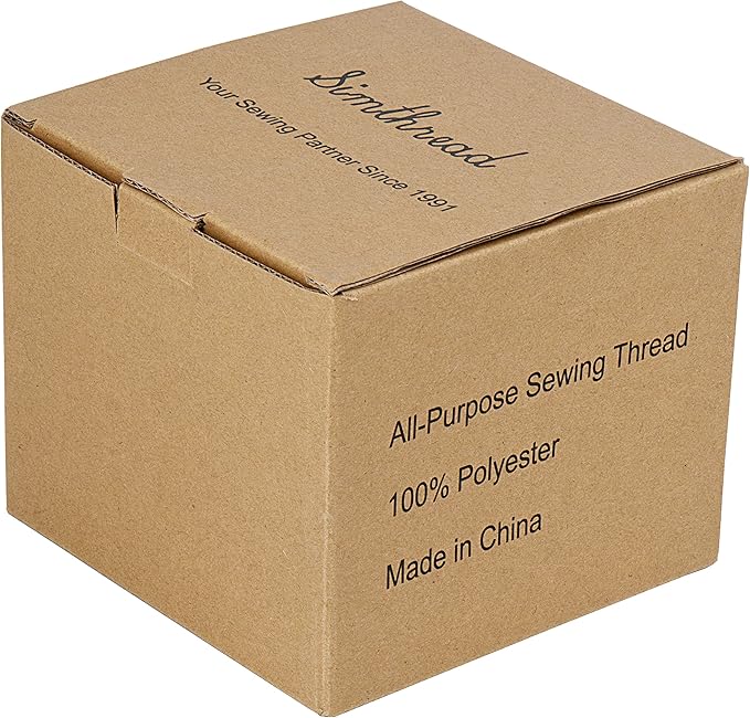 Simthread All Purpose Sewing Thread from 100% Spun Polyester for Serger, Overlock, Merrow, Quilting Sewing 4 Big Cones of 5000M (5500 Yards) Each - 40S/2 Red