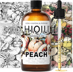 HIQILI Peach Fragrance Oil for Home Diffuser, DIY Candle, Linen & Room Freshener Spray Making, Juicy Fruit Scents - 5.07 Fl Oz