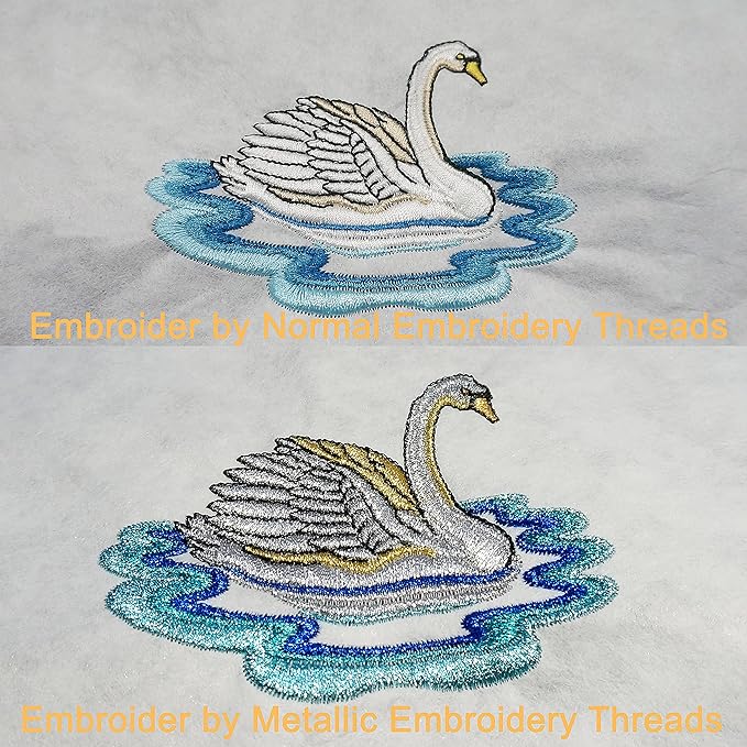 New brothread 9 Shiny Colors Metallic Embroidery Machine Thread Kit 500M (550Y) Each Spool for Computerized Embroidery and Decorative Sewing - Assortment 2