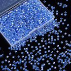 1200PCS 3mm Bicone Crystal Glass Beads for Jewelry Making, Sparkling Mini Beads for Suncatchers, DIY Bracelets & Craft Projects (Light Blue)